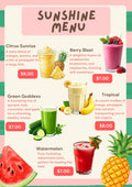 Sunshine Juice Bar Menu