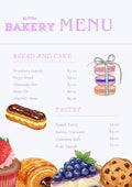 Bloom Bakery Menu